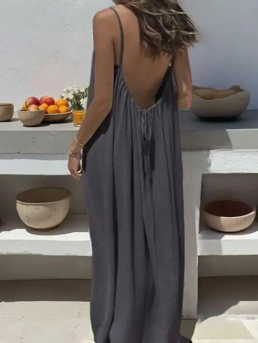 All-Day H-Line Maxi, The Sanctuary Gown — Effortless Summer Elegance | Premium Soft-Touch Fabric