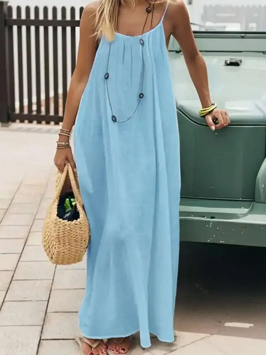 All-Day H-Line Maxi, The Sanctuary Gown — Effortless Summer Elegance | Premium Soft-Touch Fabric