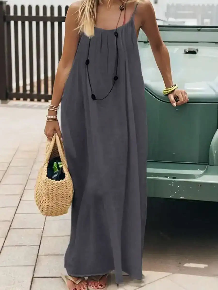 All-Day H-Line Maxi, The Sanctuary Gown — Effortless Summer Elegance | Premium Soft-Touch Fabric