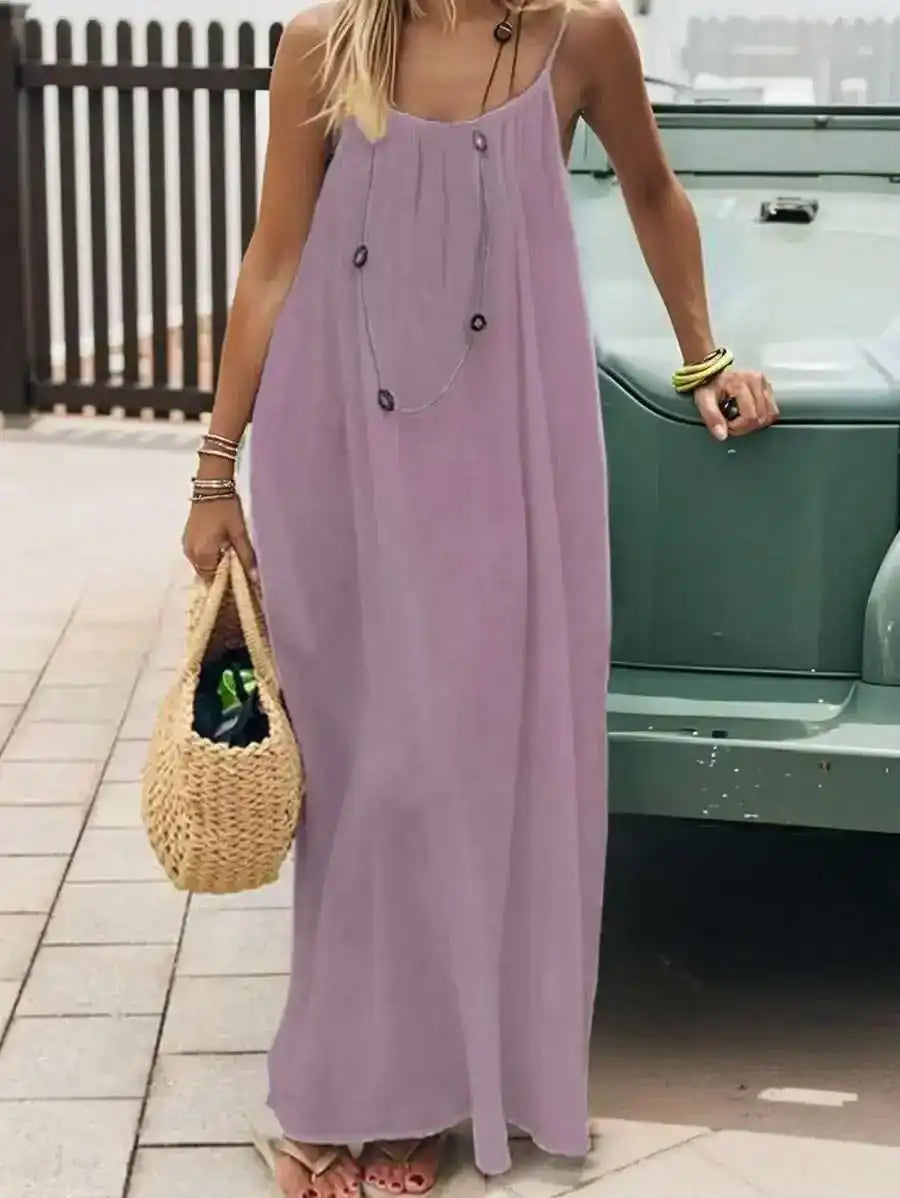 All-Day H-Line Maxi, The Sanctuary Gown — Effortless Summer Elegance | Premium Soft-Touch Fabric