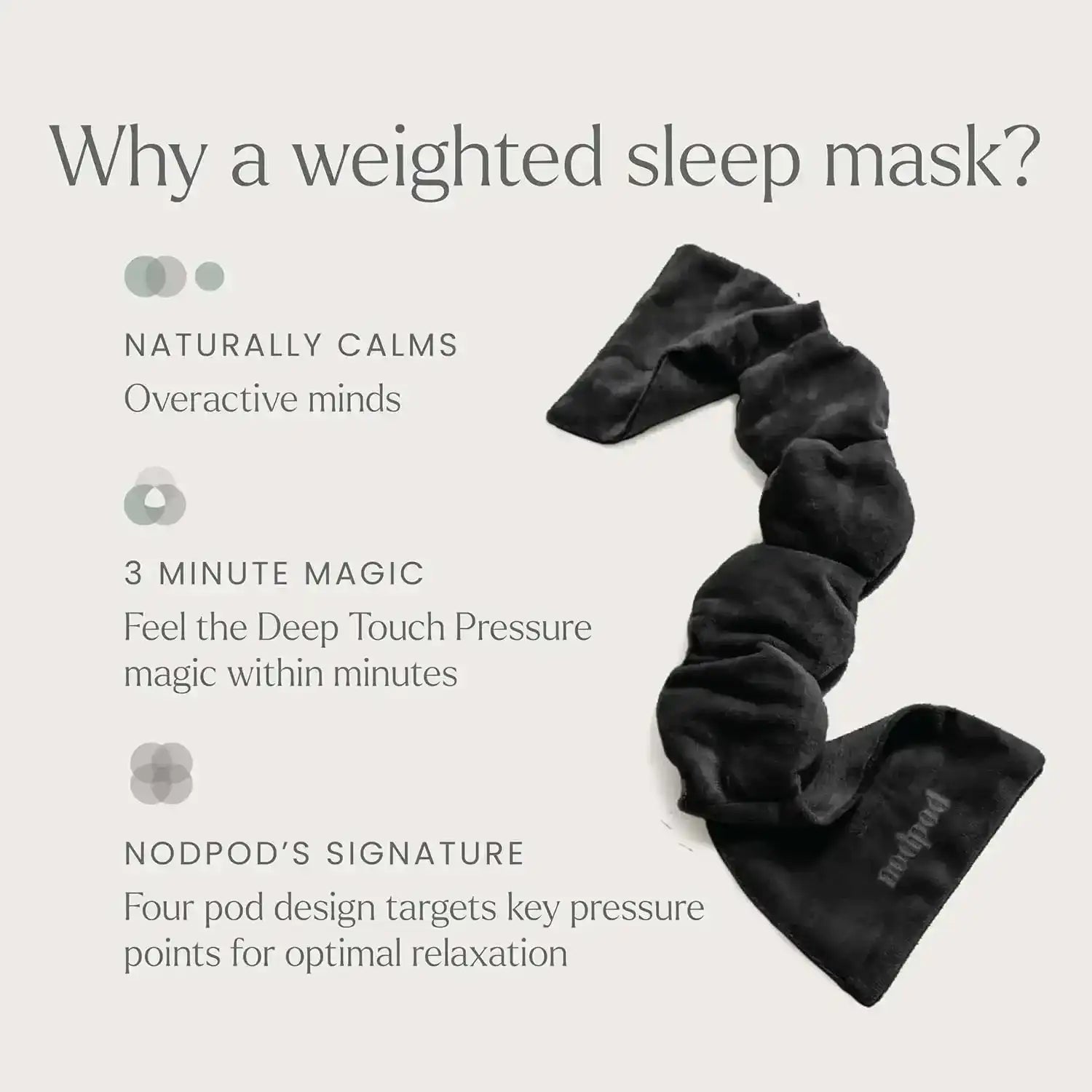 Dual-Temp Weighted Sleep Pod | NodPod's Weighted Blanket For Your Eyes