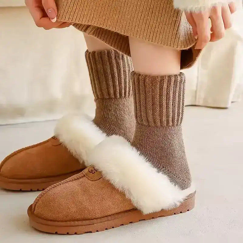 The CloudKnit Luxe Crew, The "Everyday" Soft Sock! (Ultra-Plush Ribbed Comfort Socks)