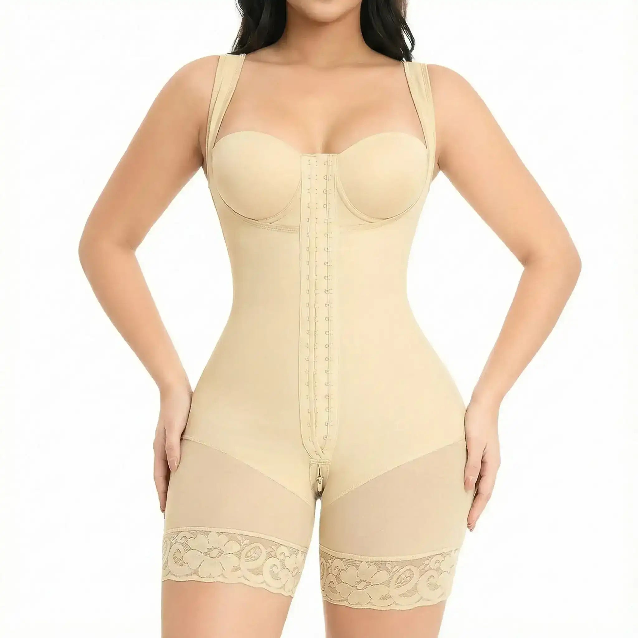 The Royal Contour Bodysuit | Pro-Grade Colombian Faja: Zipper Crotch Edition
