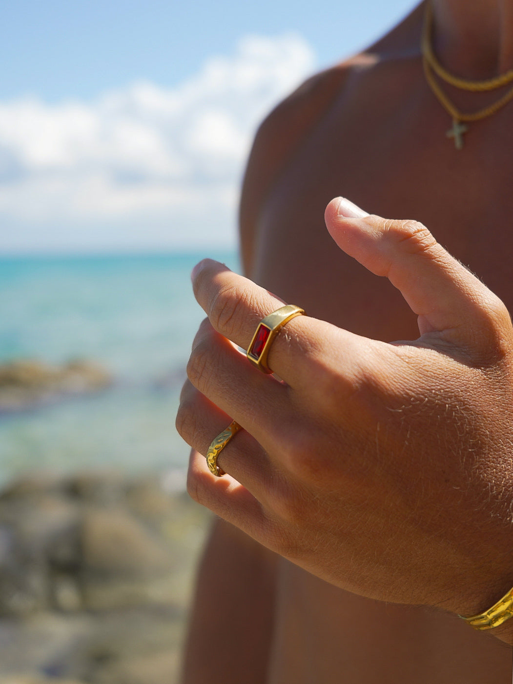 Red Como Ring | 18K Gold | Alltrends - 4