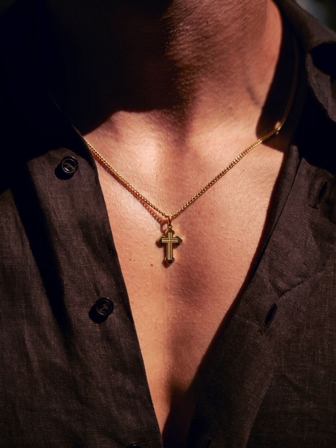 Budded Cross Chain | 18K Gold | Alltrends - 2