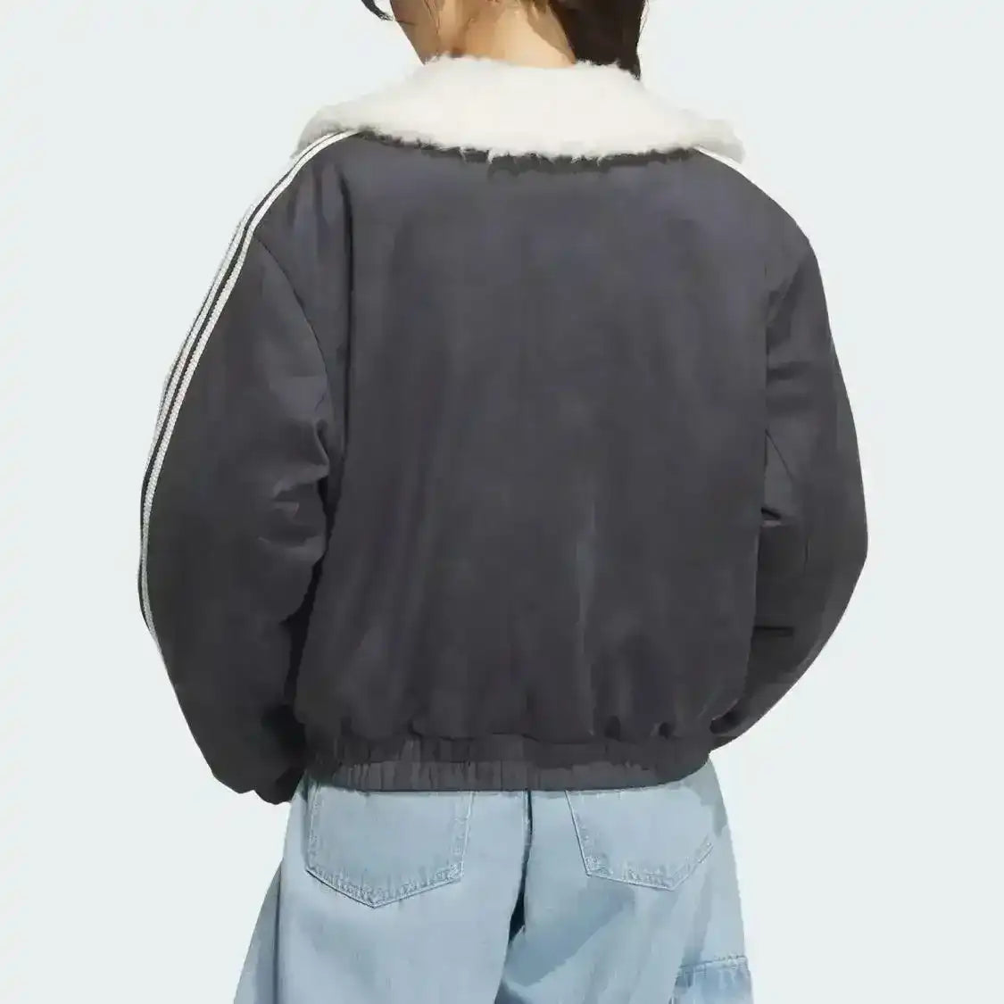 Adidas Originals Oversized Faux Suede Sherpa Jacket