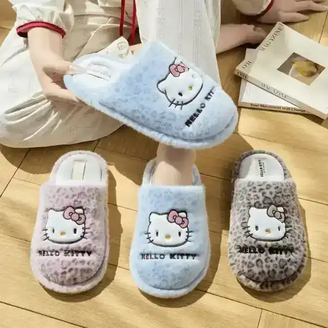 Hello Kitty Women’s Fuzzy Thermal Slippers