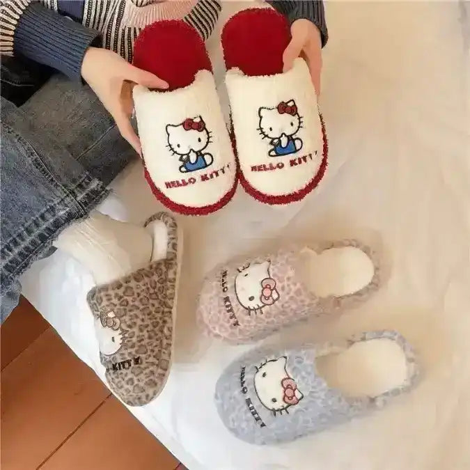 Hello Kitty Women’s Fuzzy Thermal Slippers