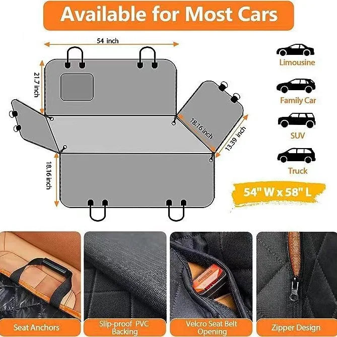 Hard-Bottom Dog Car Seat Cover