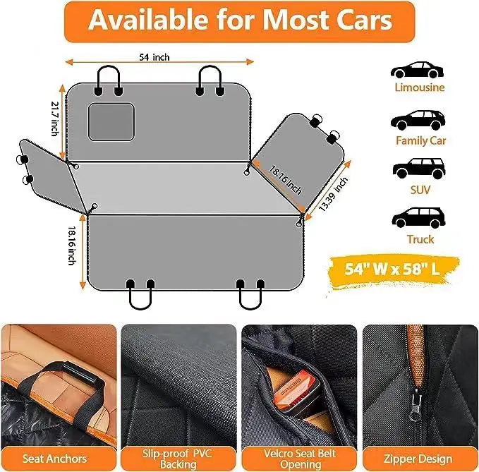 Hard-Bottom Dog Car Seat Cover