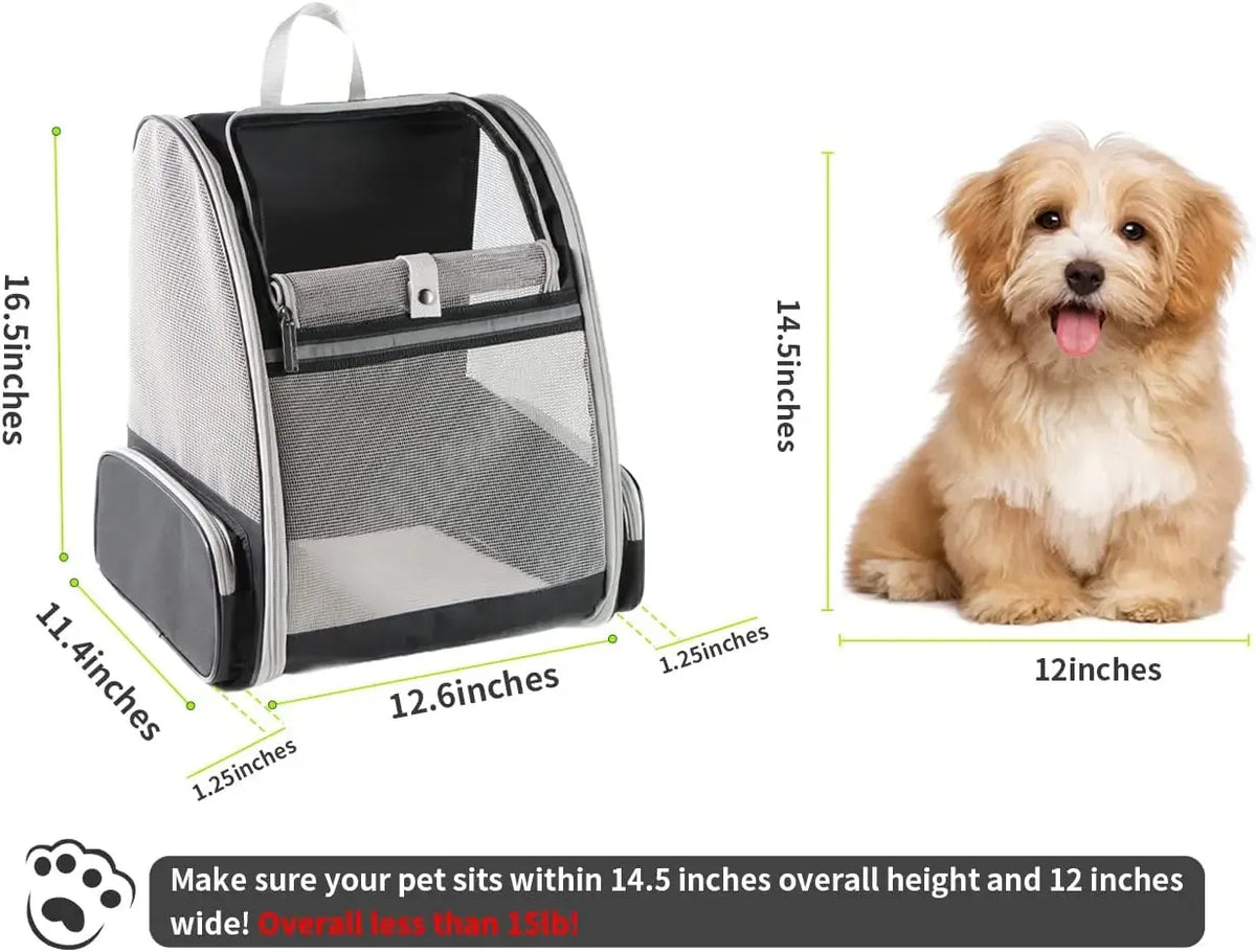 Expandable Breathable Pet Carrier Backpack