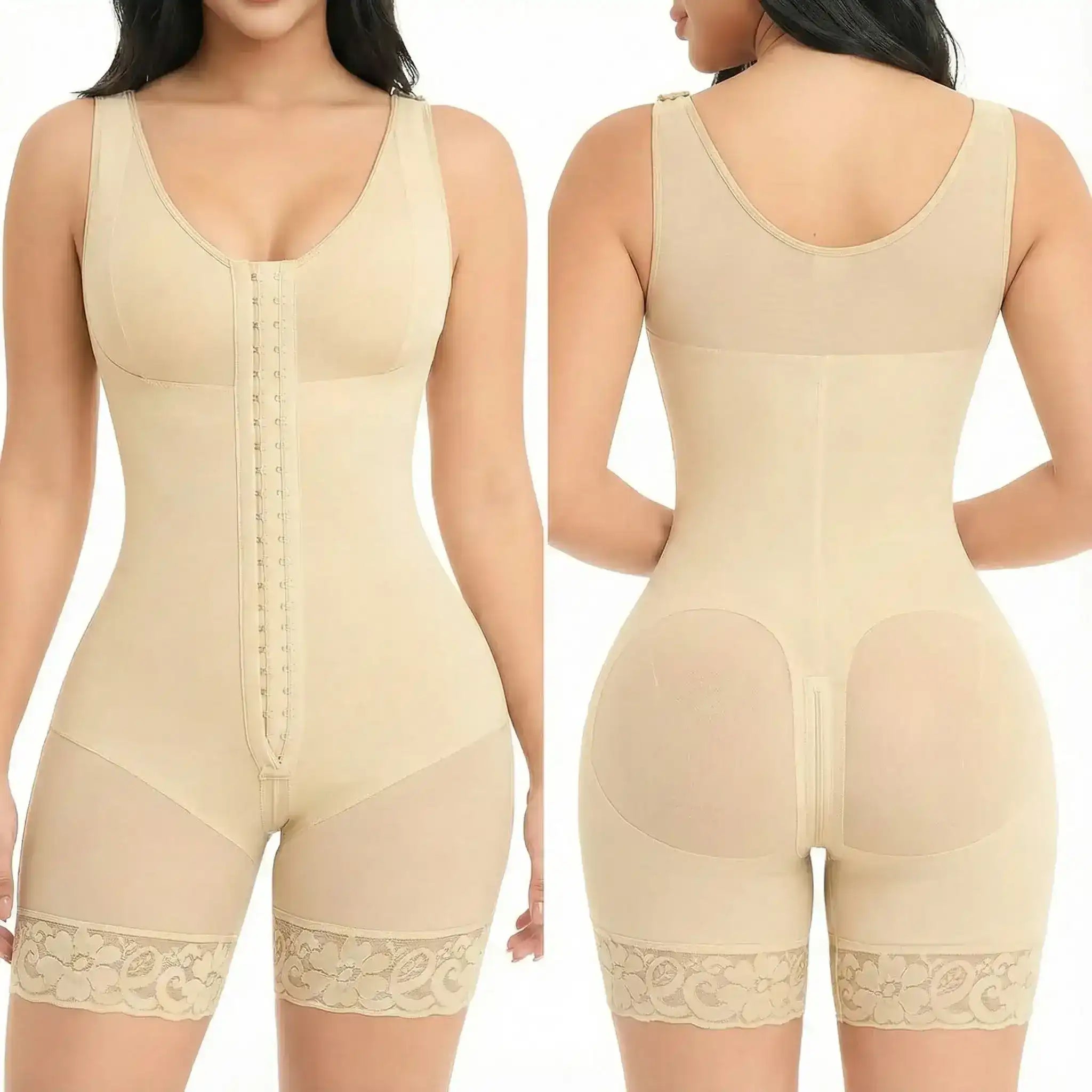 The Royal Contour Bodysuit | Pro-Grade Colombian Faja: Zipper Crotch Edition