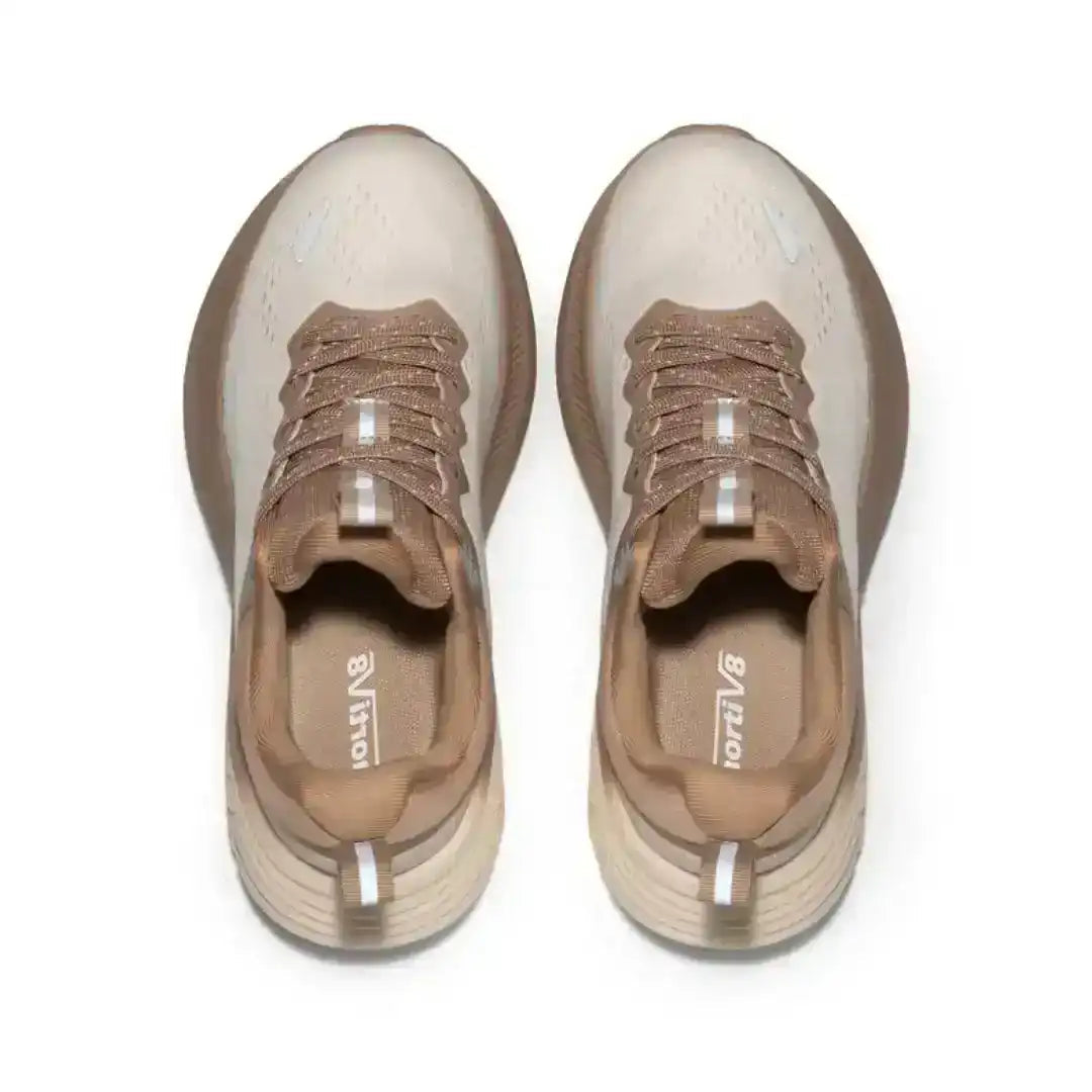 Beige/Khaki Mesh Running Sneakers – Lightweight Platform