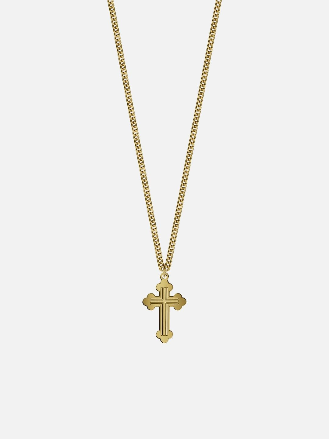Budded Cross Chain | 18K Gold | Alltrends - 1