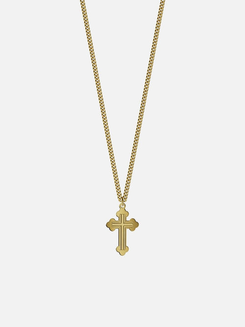 Budded Cross Chain | 18K Gold | Alltrends - 1