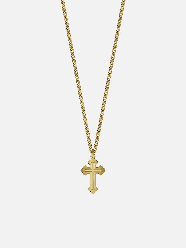 Budded Cross Chain | 18K Gold | Alltrends - 1