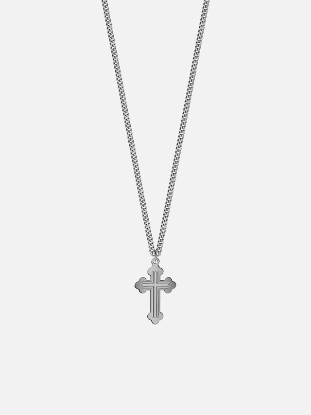 Budded Cross Chain | Silver | Alltrends - 1