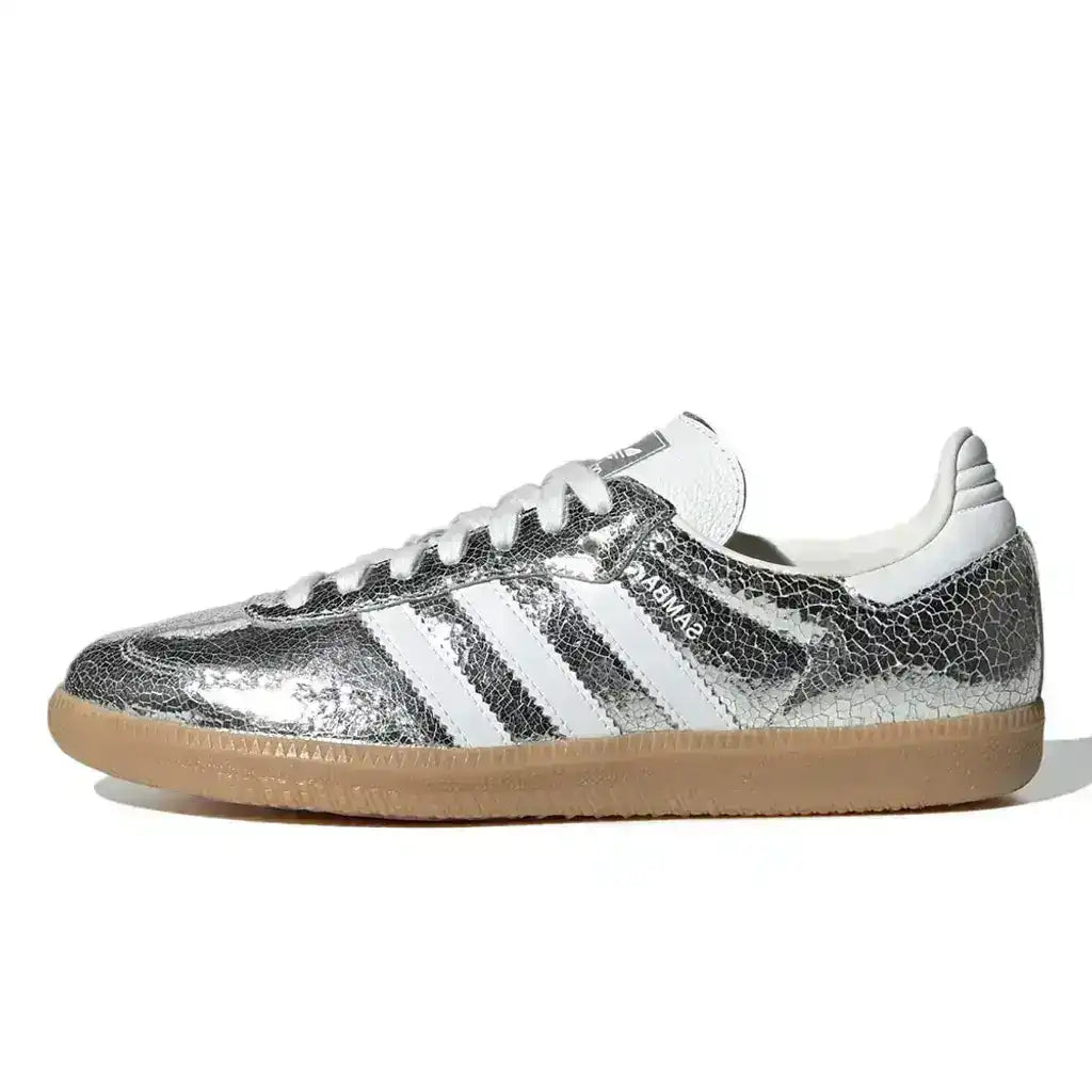 Samba OG Silver Metallic Cracked Leather